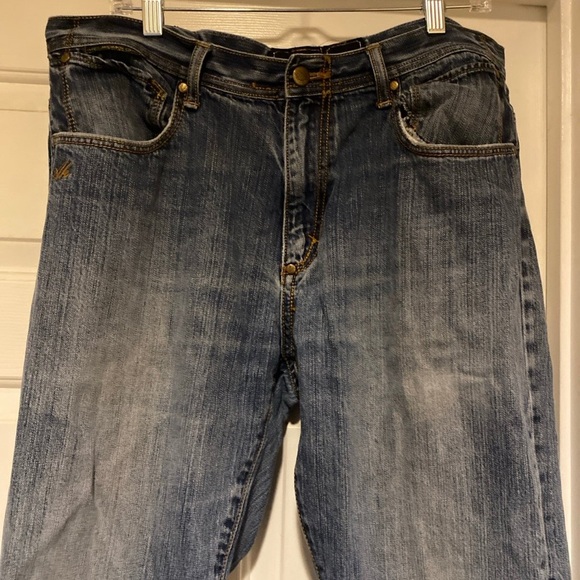 Y2K Akademiks Wide Leg Jeans Embroidered Pockets Men’s Size 36 - Picture 3 of 12